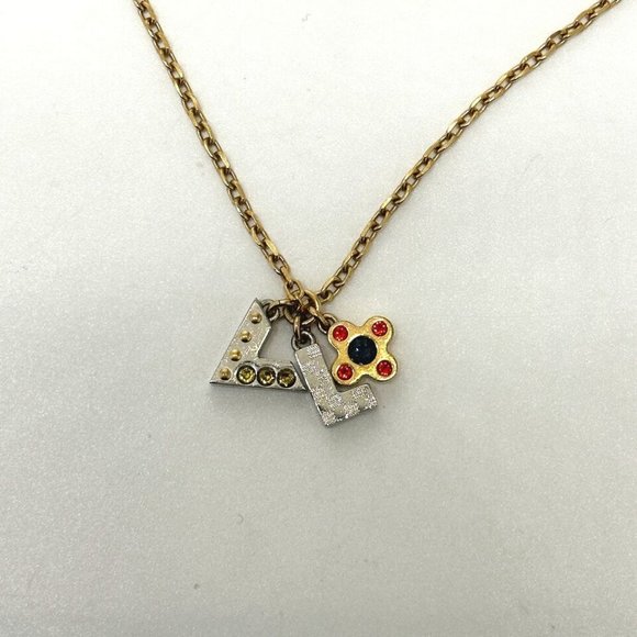 LOUIS VUITTON accessories rhinestones Pandantif Love Letters Chain Necklace - Picture 1 of 16